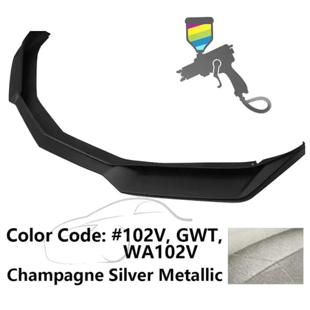 2016-2018 Chevy Camaro ZL1 Style Front Bumper Lip Chin Spoiler PP #102V, WA102V Champagne Silver Metallic