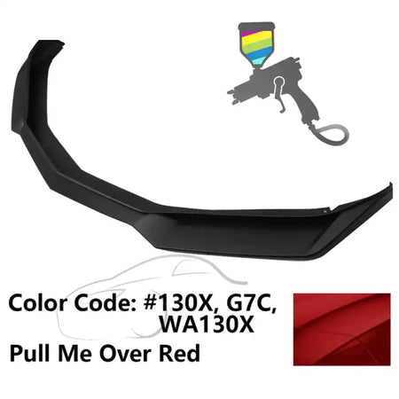 2016-2018 Chevy Camaro ZL1 Style Front Bumper Lip Chin Spoiler PP #130X, G7C, WA130X Pull Me Over Red