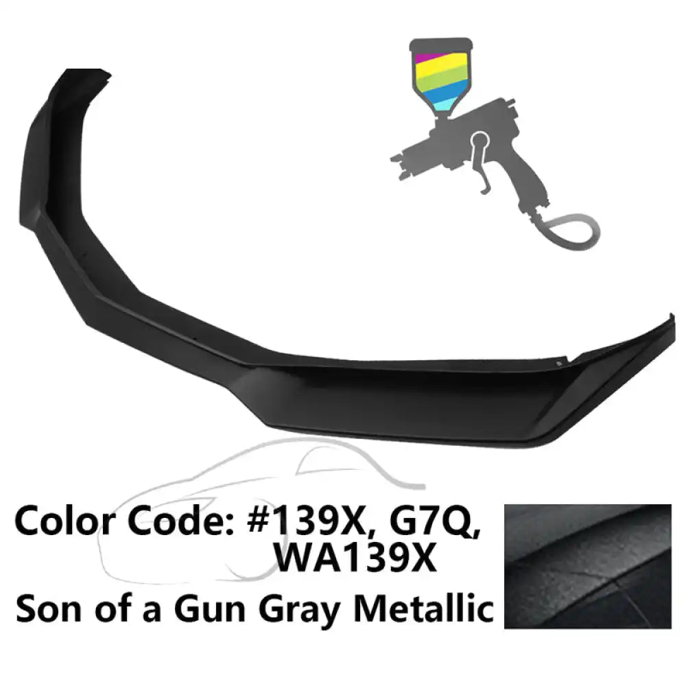 2016-2018 Chevy Camaro ZL1 Style Front Bumper Lip Chin Spoiler PP #139X, WA139X Son of a Gun Gray Metallic