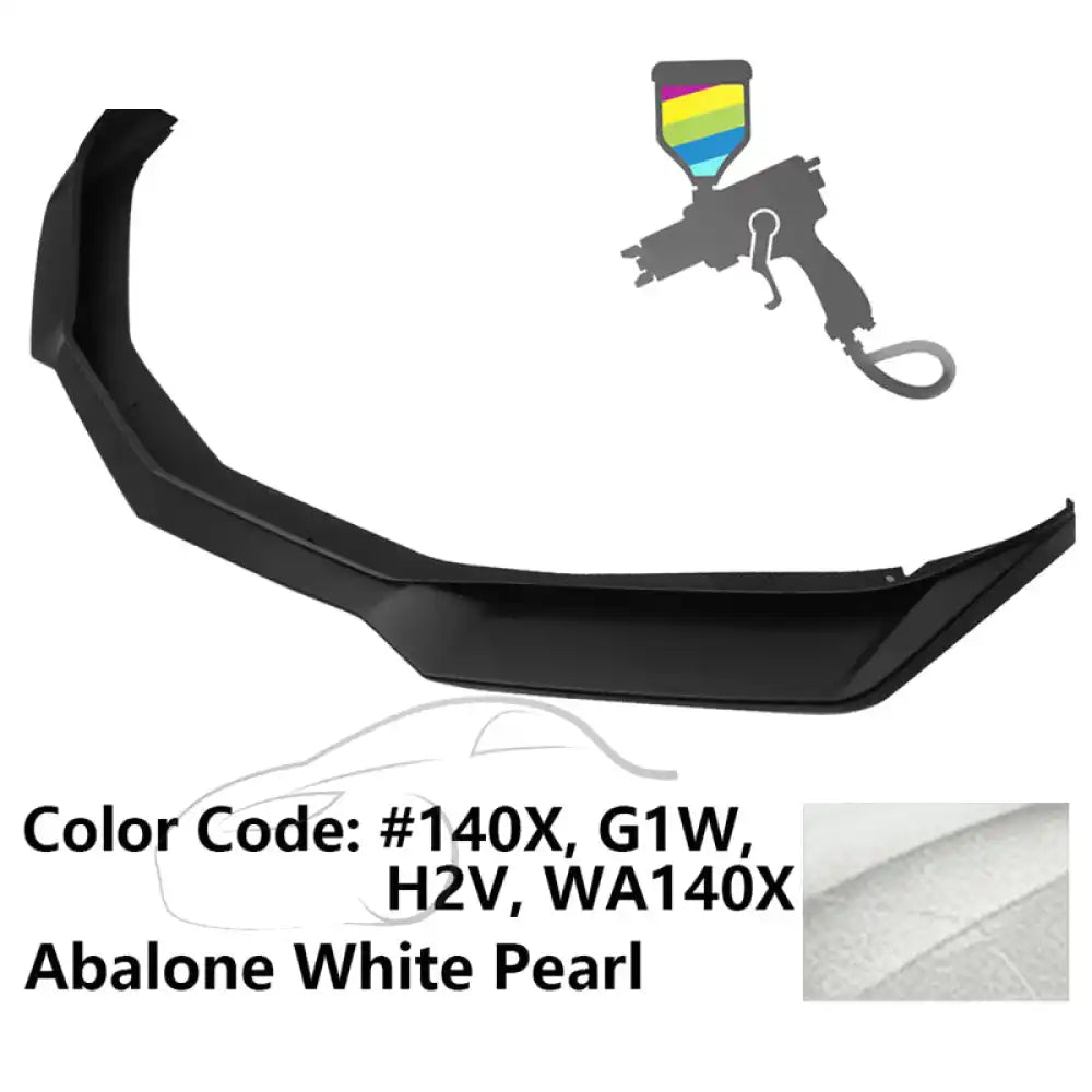 2016-2018 Chevy Camaro ZL1 Style Front Bumper Lip Chin Spoiler PP #140X, G1W, WA140X Abalone White Pearl