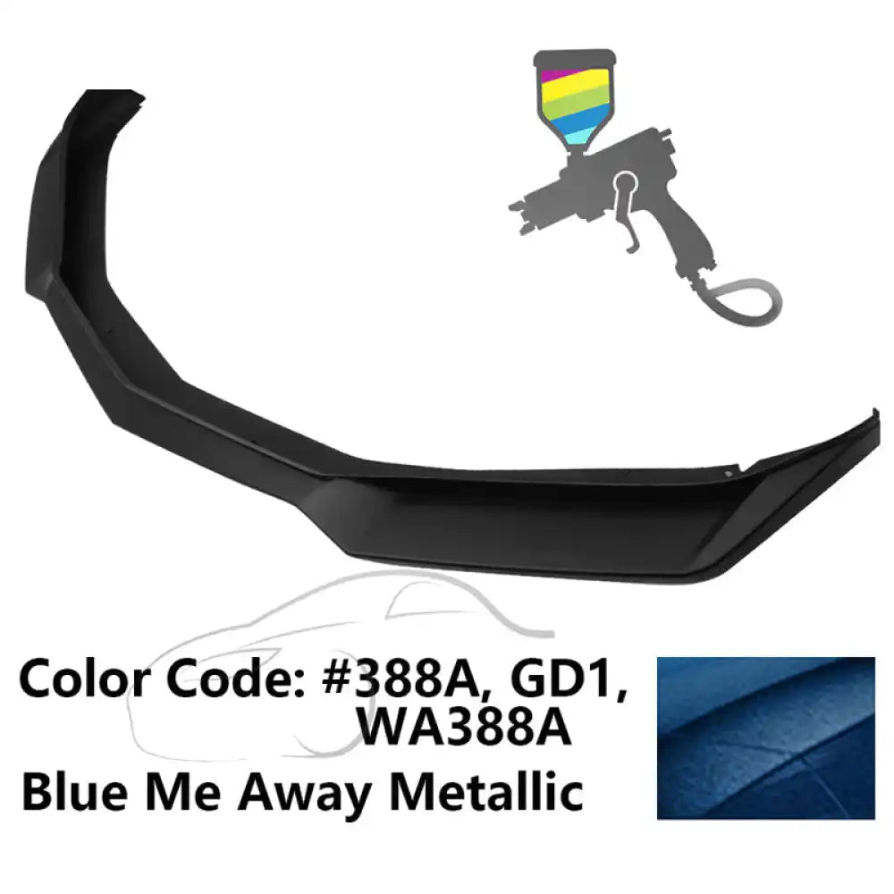 2016-2018 Chevy Camaro ZL1 Style Front Bumper Lip Chin Spoiler PP #388A, GD1, WA388A Blue Me Away Metallic