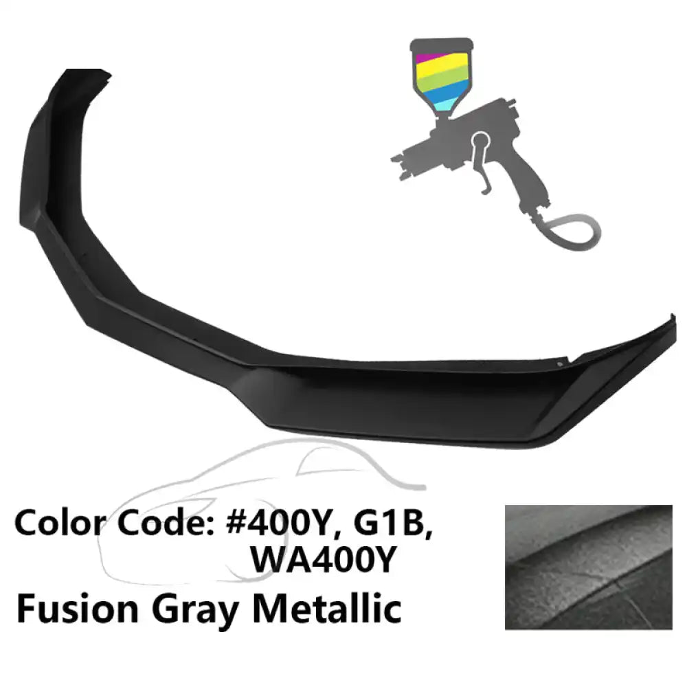2016-2018 Chevy Camaro ZL1 Style Front Bumper Lip Chin Spoiler PP #400Y, G1B, WA400Y Fusion Gray Metallic