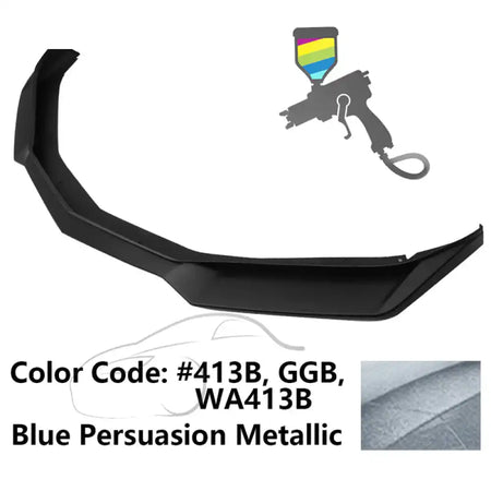 2016-2018 Chevy Camaro ZL1 Style Front Bumper Lip Chin Spoiler PP #413B, WA413B Blue Persuasion Metallic