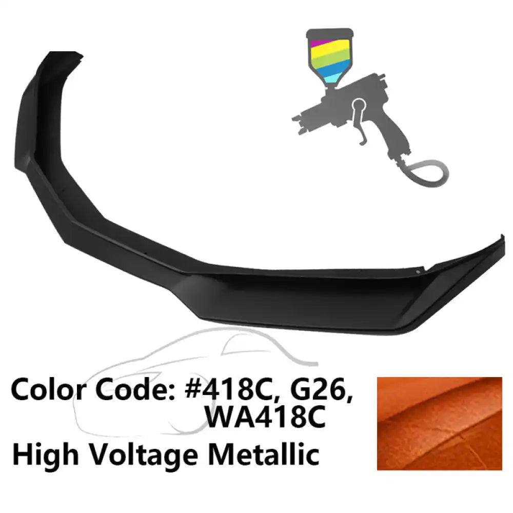 2016-2018 Chevy Camaro ZL1 Style Front Bumper Lip Chin Spoiler PP #418C, G26, WA418C High Voltage Metallic