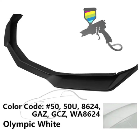 2016-2018 Chevy Camaro ZL1 Style Front Bumper Lip Chin Spoiler PP #50, 50U, GAZ, GCZ, WA8624 Olympic White