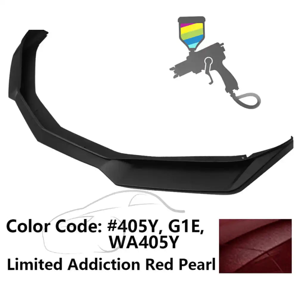 2016-2018 Chevy Camaro ZL1 Style Front Bumper Lip Chin Spoiler PP #G1E, WA405Y Limited Addiction Red Pearl