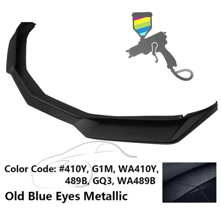 2016-2018 Chevy Camaro ZL1 Style Front Bumper Lip Chin Spoiler PP #WA410Y, WA489B Old Blue Eyes Metallic