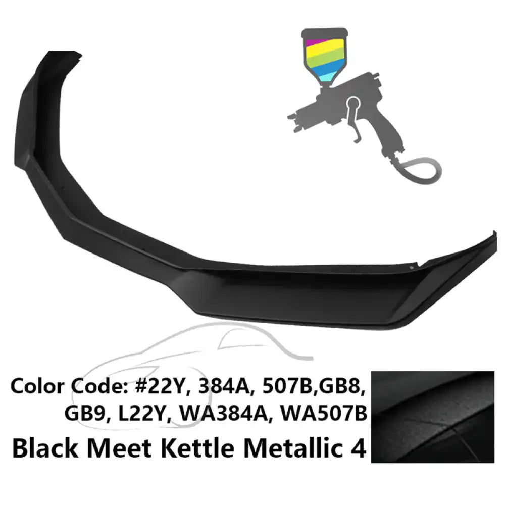 2016-2018 Chevy Camaro ZL1 Style Front Bumper Lip Chin Spoiler PP #WA507B Black Meet Kettle Metallic 4