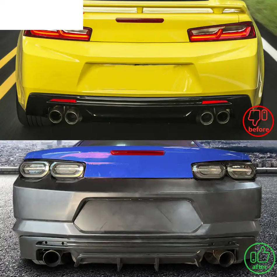 2016-2018 Chevy Camaro ZL1 Style Unpainted Rear Bumper Conversion PP