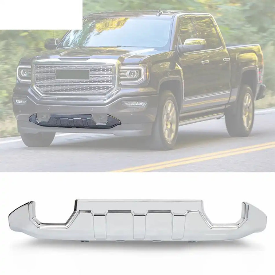 2016-2018 GMC Sierra 1500 Chrome Front Bumper Impact Bar Skid Plate