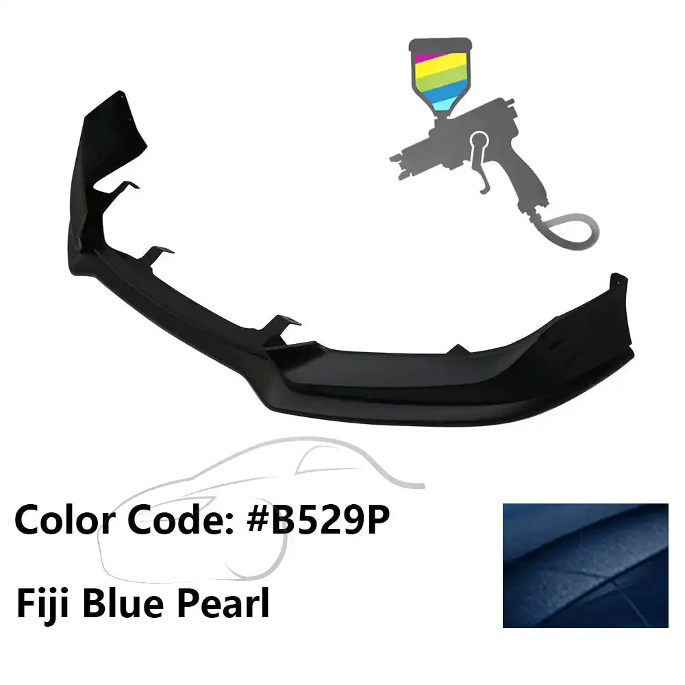 2016-2018 Honda Civic Mugen Style Front Bumper Lip PP Painted #B529P Fiji Blue Pearl