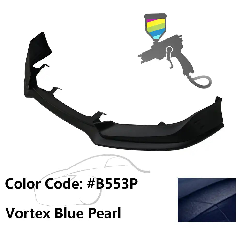 2016-2018 Honda Civic Mugen Style Front Bumper Lip PP Painted #B553P Vortex Blue Pearl