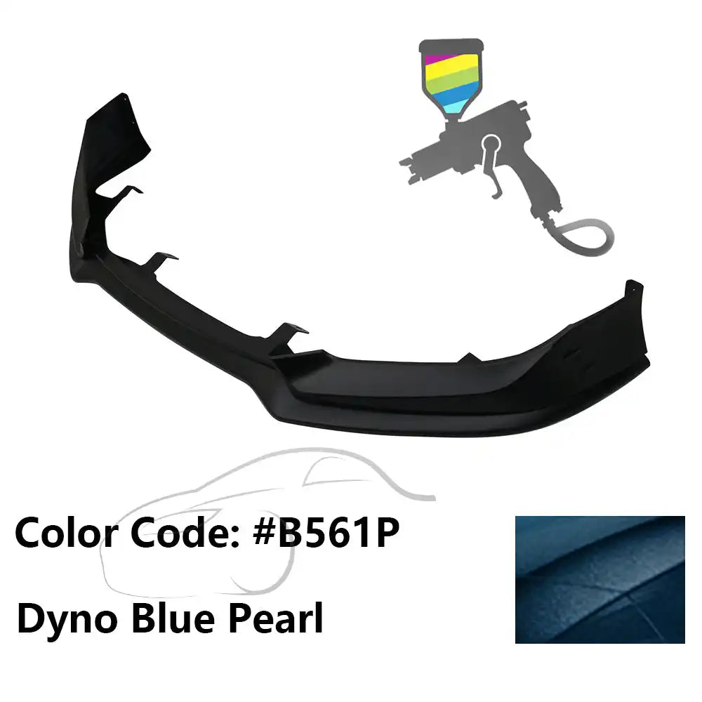 2016-2018 Honda Civic Mugen Style Front Bumper Lip PP Painted #B561P Dyno Blue Pearl