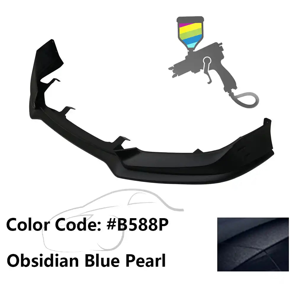 2016-2018 Honda Civic Mugen Style Front Bumper Lip PP Painted #B588P Obsidian Blue Pearl