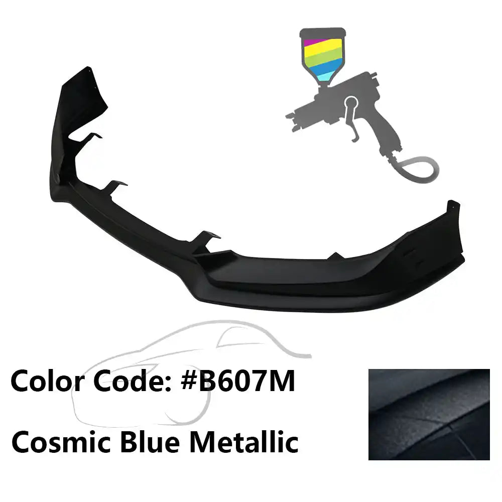 2016-2018 Honda Civic Mugen Style Front Bumper Lip PP Painted #B607M Cosmic Blue Metallic