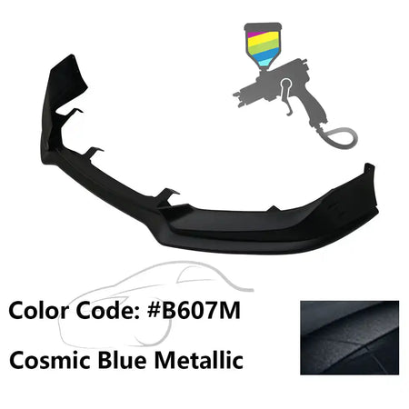 2016-2018 Honda Civic Mugen Style Front Bumper Lip PP Painted #B607M Cosmic Blue Metallic