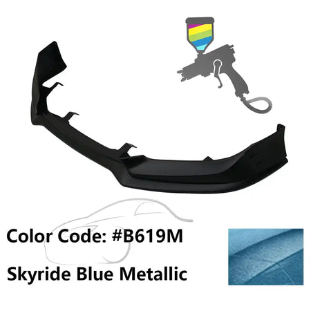 2016-2018 Honda Civic Mugen Style Front Bumper Lip PP Painted #B619M Skyride Blue Metallic