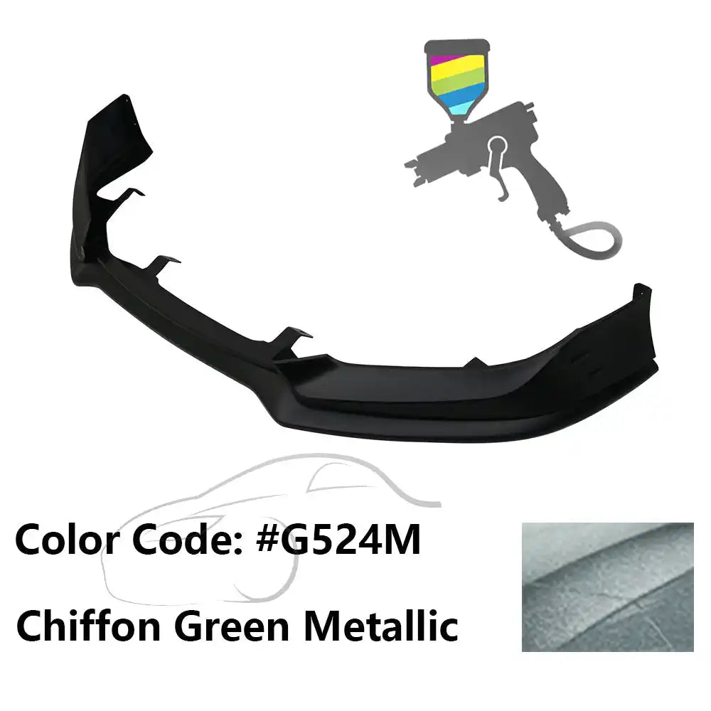 2016-2018 Honda Civic Mugen Style Front Bumper Lip PP Painted #G524M Chiffon Green Metallic