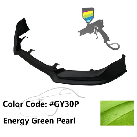 2016-2018 Honda Civic Mugen Style Front Bumper Lip PP Painted #GY30P Energy Green Pearl