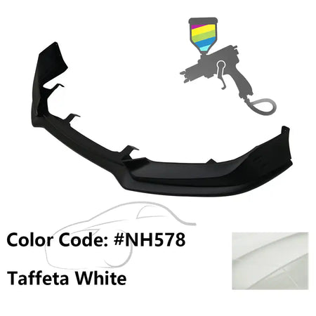 2016-2018 Honda Civic Mugen Style Front Bumper Lip PP Painted #NH578 Taffeta White