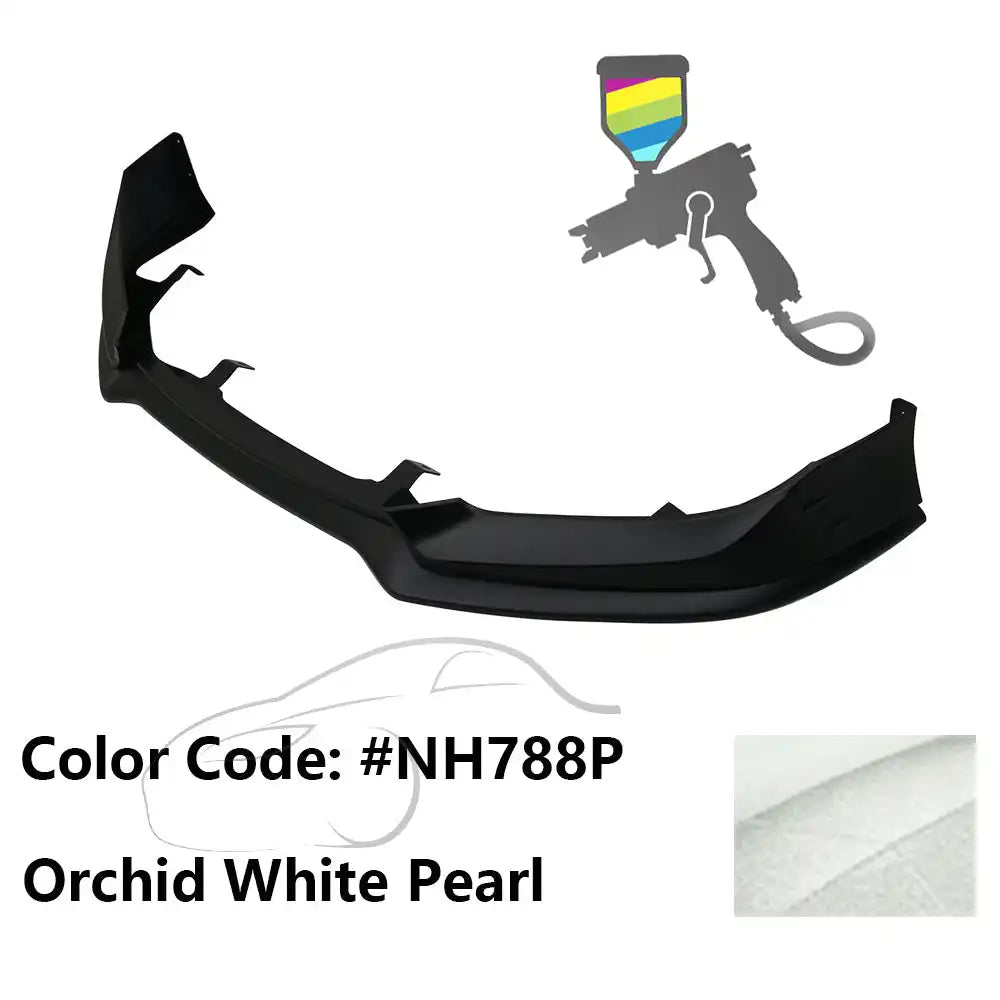 2016-2018 Honda Civic Mugen Style Front Bumper Lip PP Painted #NH788P Orchid White Pearl