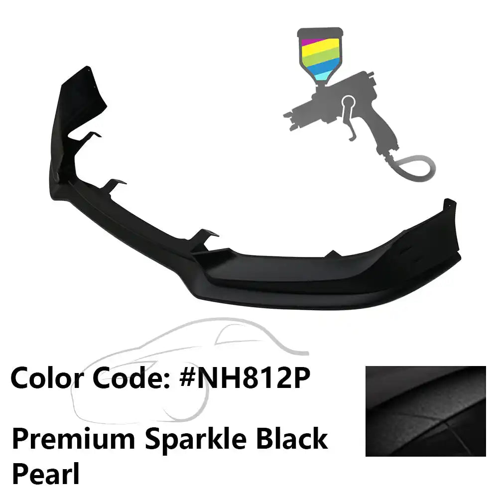 2016-2018 Honda Civic Mugen Style Front Bumper Lip PP Painted #NH812P Premium Sparkle Black Pearl