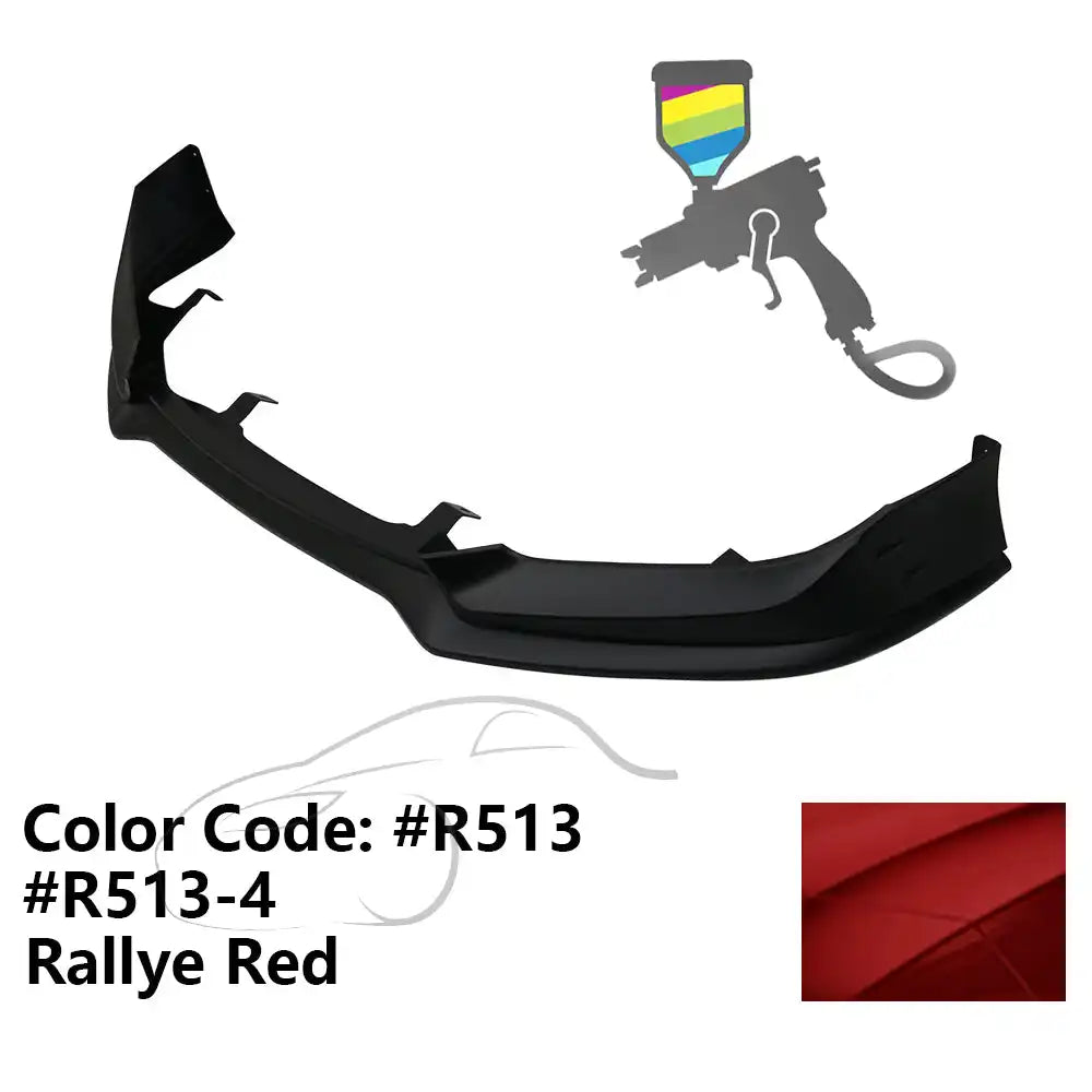 2016-2018 Honda Civic Mugen Style Front Bumper Lip PP Painted #R513, R513-4 Rallye Red