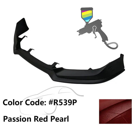 2016-2018 Honda Civic Mugen Style Front Bumper Lip PP Painted #R539P Passion Red Pearl