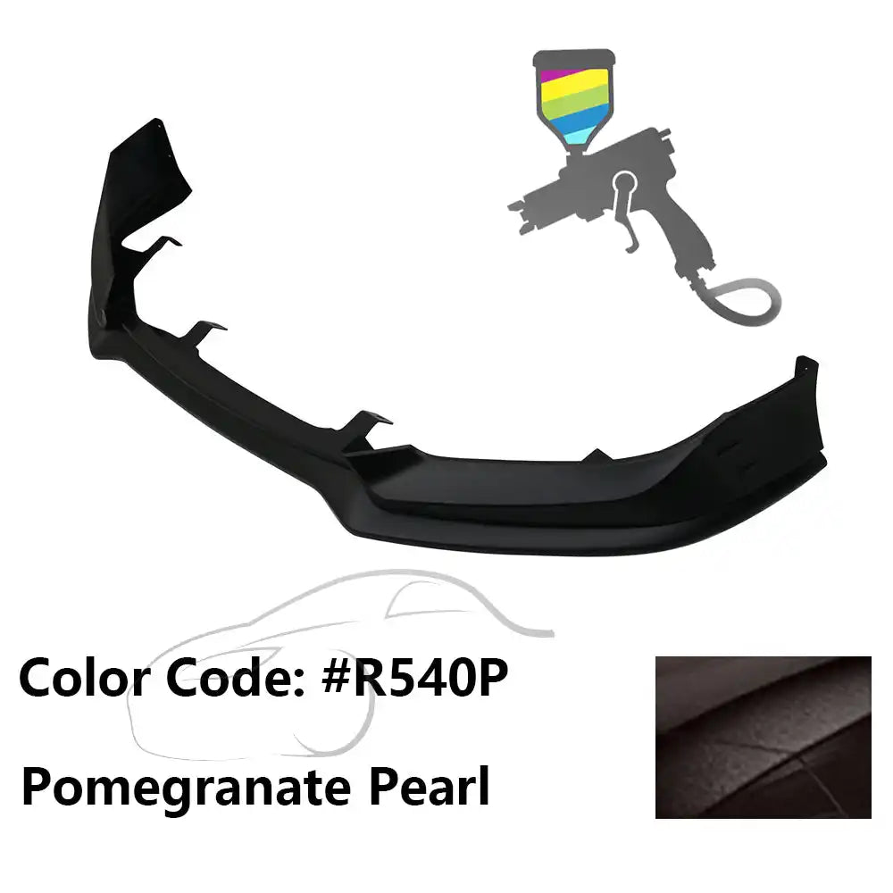 2016-2018 Honda Civic Mugen Style Front Bumper Lip PP Painted #R540P Pomegranate Pearl