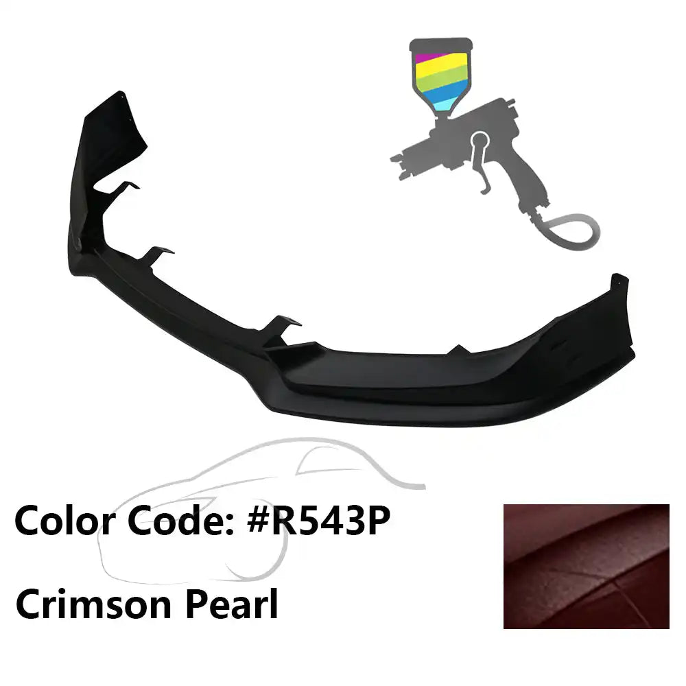 2016-2018 Honda Civic Mugen Style Front Bumper Lip PP Painted #R543P Crimson Pearl