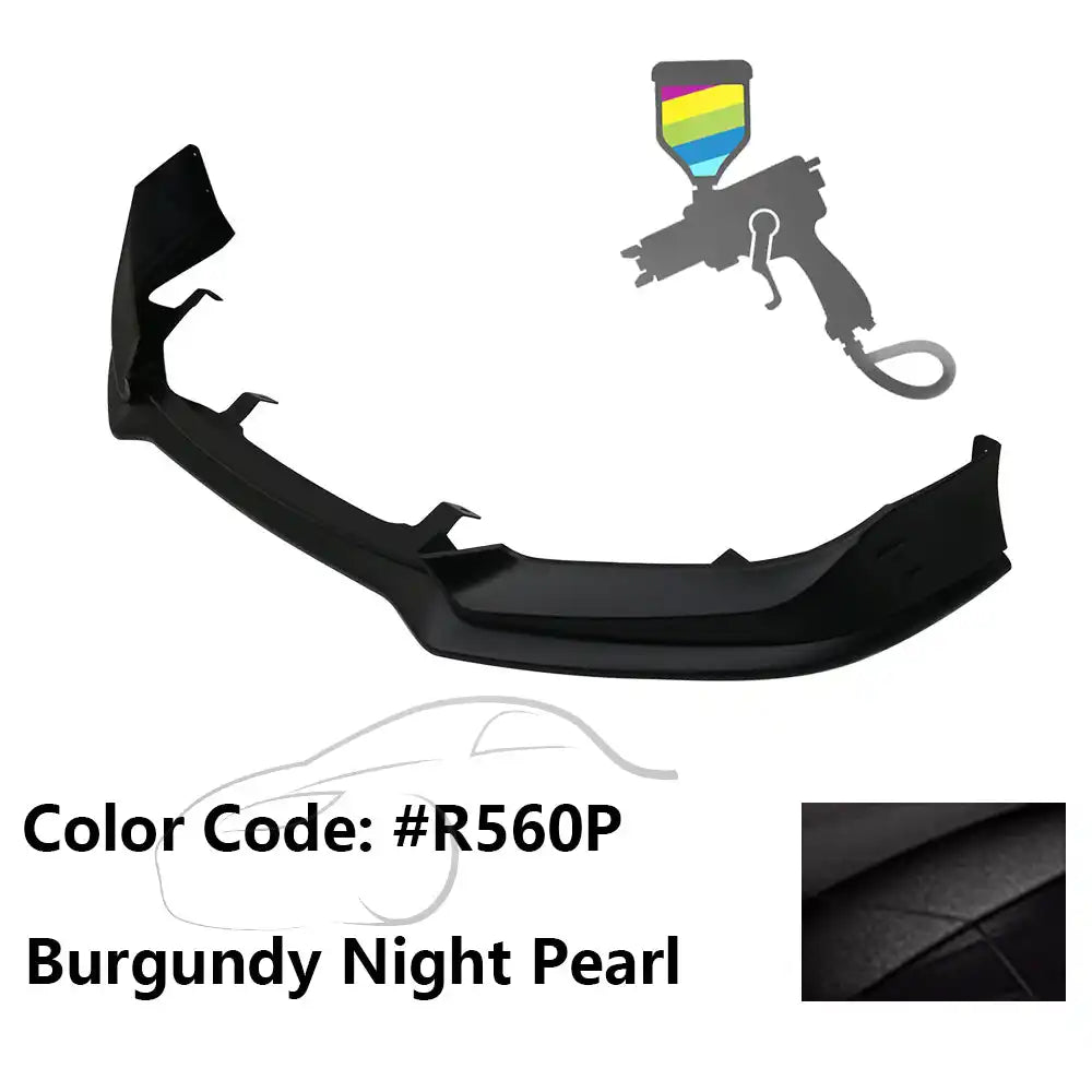 2016-2018 Honda Civic Mugen Style Front Bumper Lip PP Painted #R560P Burgundy Night Pearl