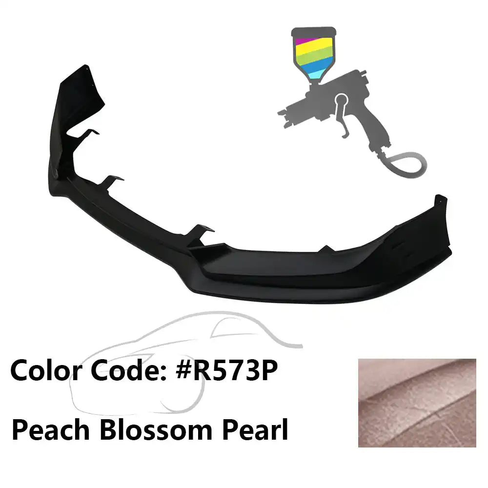 2016-2018 Honda Civic Mugen Style Front Bumper Lip PP Painted #R573P Peach Blossom Pearl