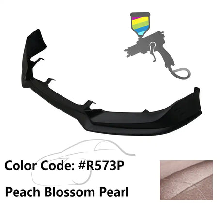 2016-2018 Honda Civic Mugen Style Front Bumper Lip PP Painted #R573P Peach Blossom Pearl