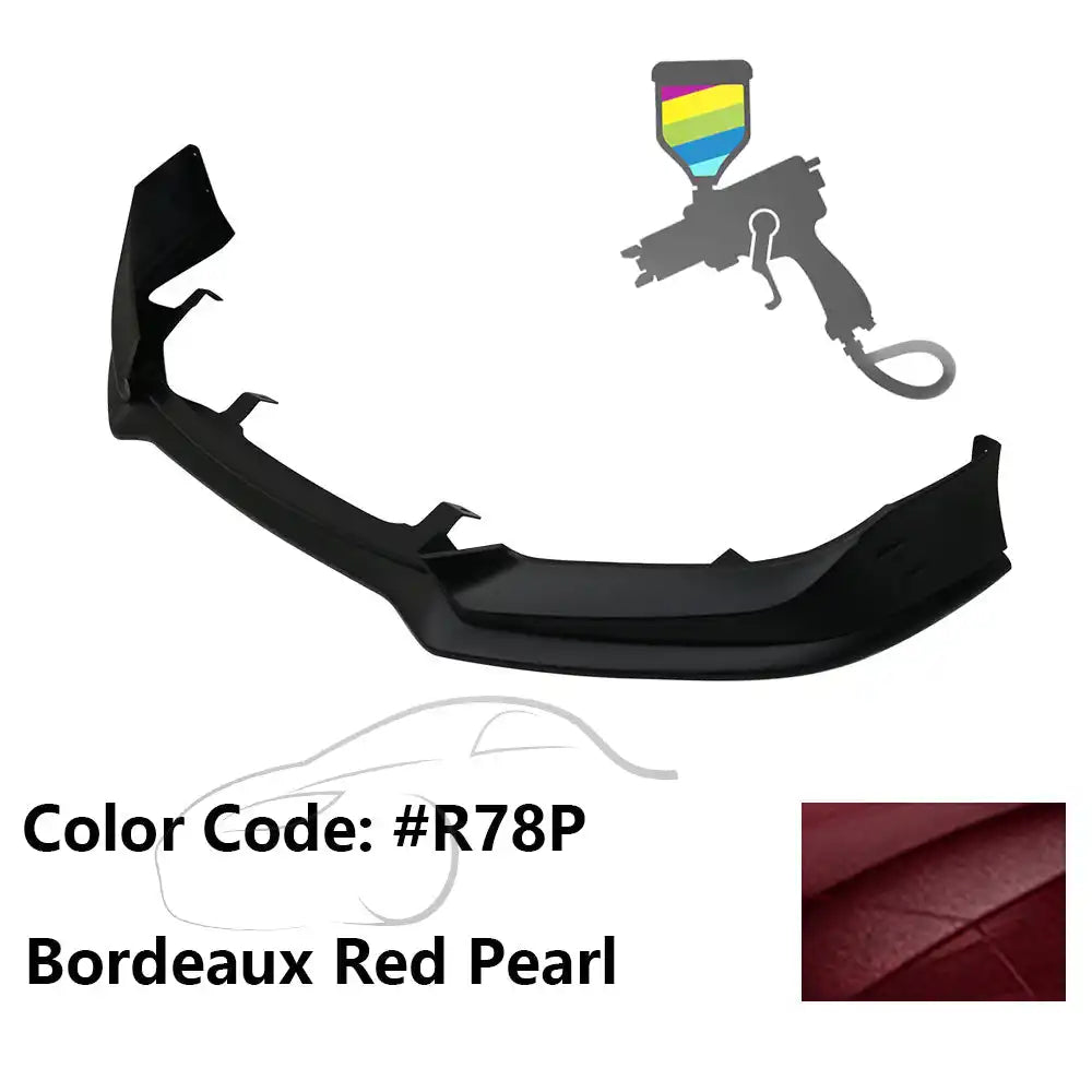 2016-2018 Honda Civic Mugen Style Front Bumper Lip PP Painted #R78P Bordeaux Red Pearl