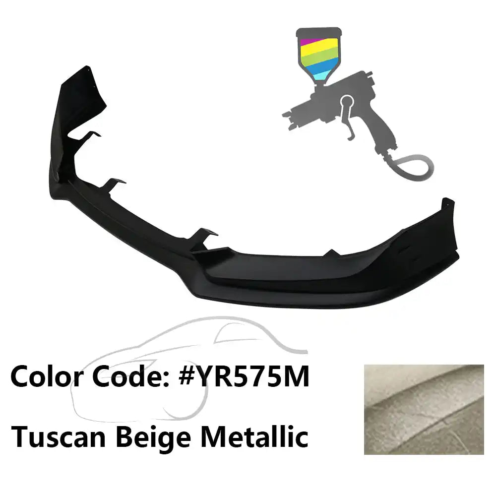 2016-2018 Honda Civic Mugen Style Front Bumper Lip PP Painted #YR575M Tuscan Beige Metallic