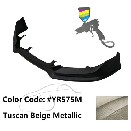 2016-2018 Honda Civic Mugen Style Front Bumper Lip PP Painted #YR575M Tuscan Beige Metallic