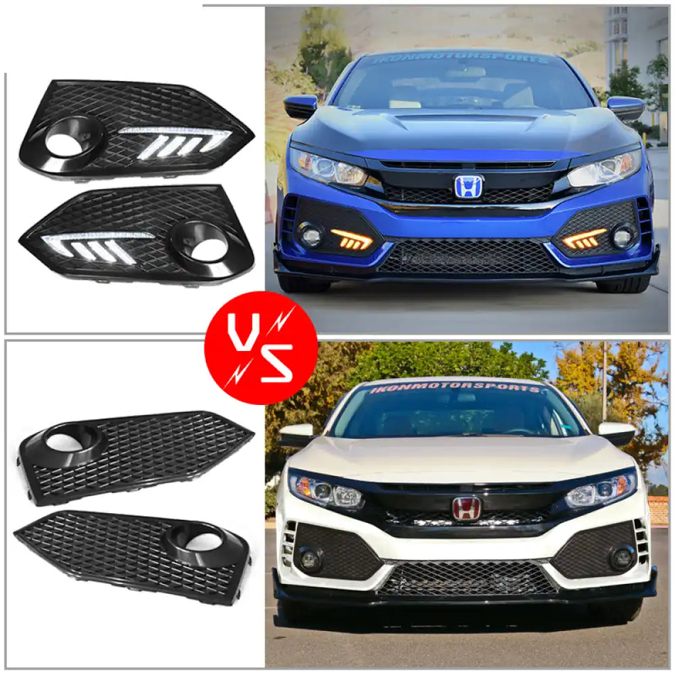 2016-2018 Honda Civic Type-R Front Bumper & Lip Gloss & DRL Light