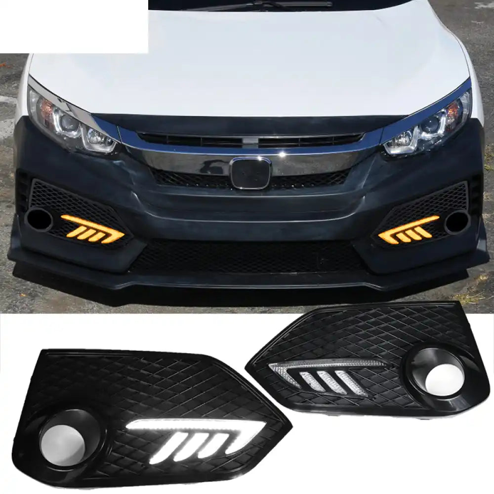 2016-2018 Honda Civic Type-R Front Bumper & Lip Gloss & DRL Light