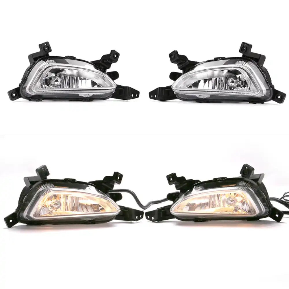2016-2018 Hyundai Tucson Foglights Kit Black Housing Clear Lens