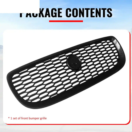 2016-2019 Jaguar XE 2020 Style Front Bumper Upper Grille Replacement Carbon Fiber Print ABS Carbon Fiber Print
