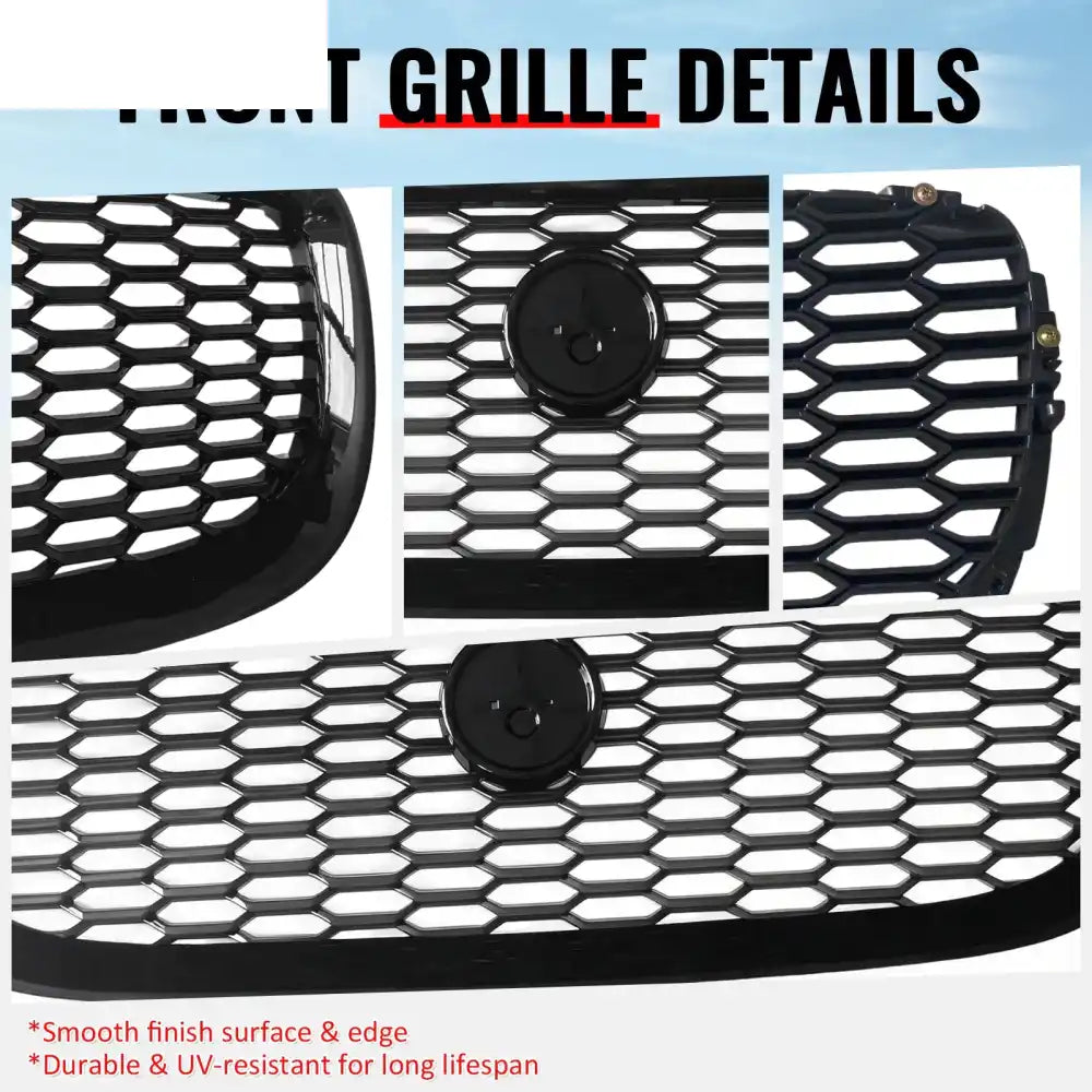 2016-2019 Jaguar XE 2020 Style Front Bumper Upper Grille Replacement Gloss Black ABS Gloss Black