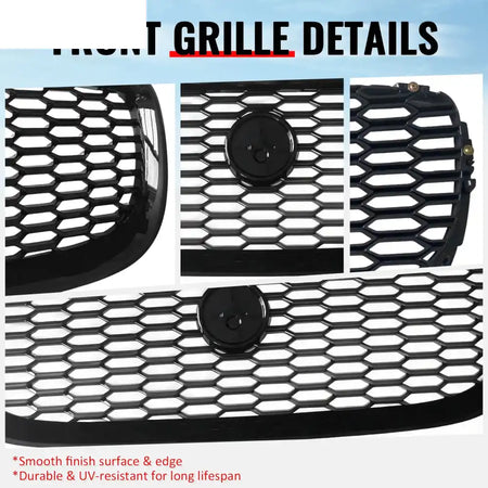 2016-2019 Jaguar XE 2020 Style Front Bumper Upper Grille Replacement Gloss Black ABS Gloss Black