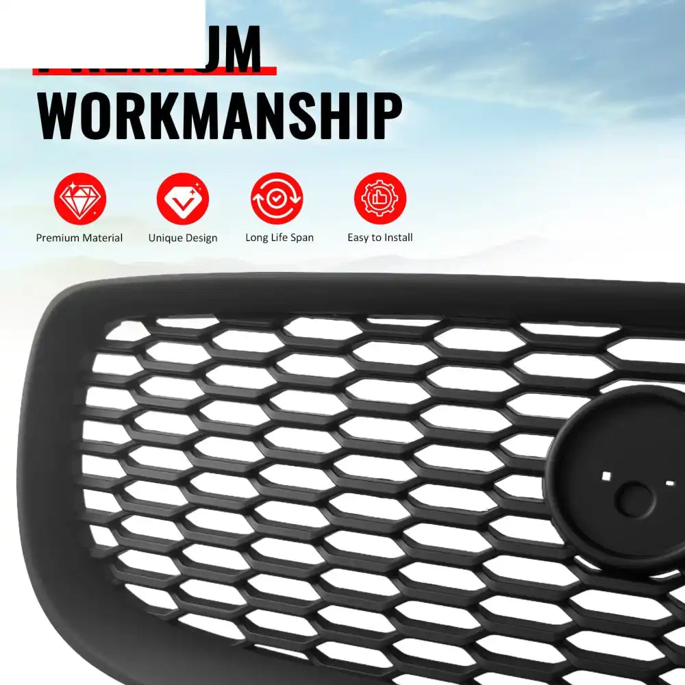2016-2019 Jaguar XE 2020 Style Front Bumper Upper Grille Replacement Matte Black ABS Matte Black