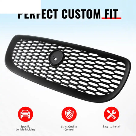 2016-2019 Jaguar XE 2020 Style Front Bumper Upper Grille Replacement Matte Black ABS Matte Black