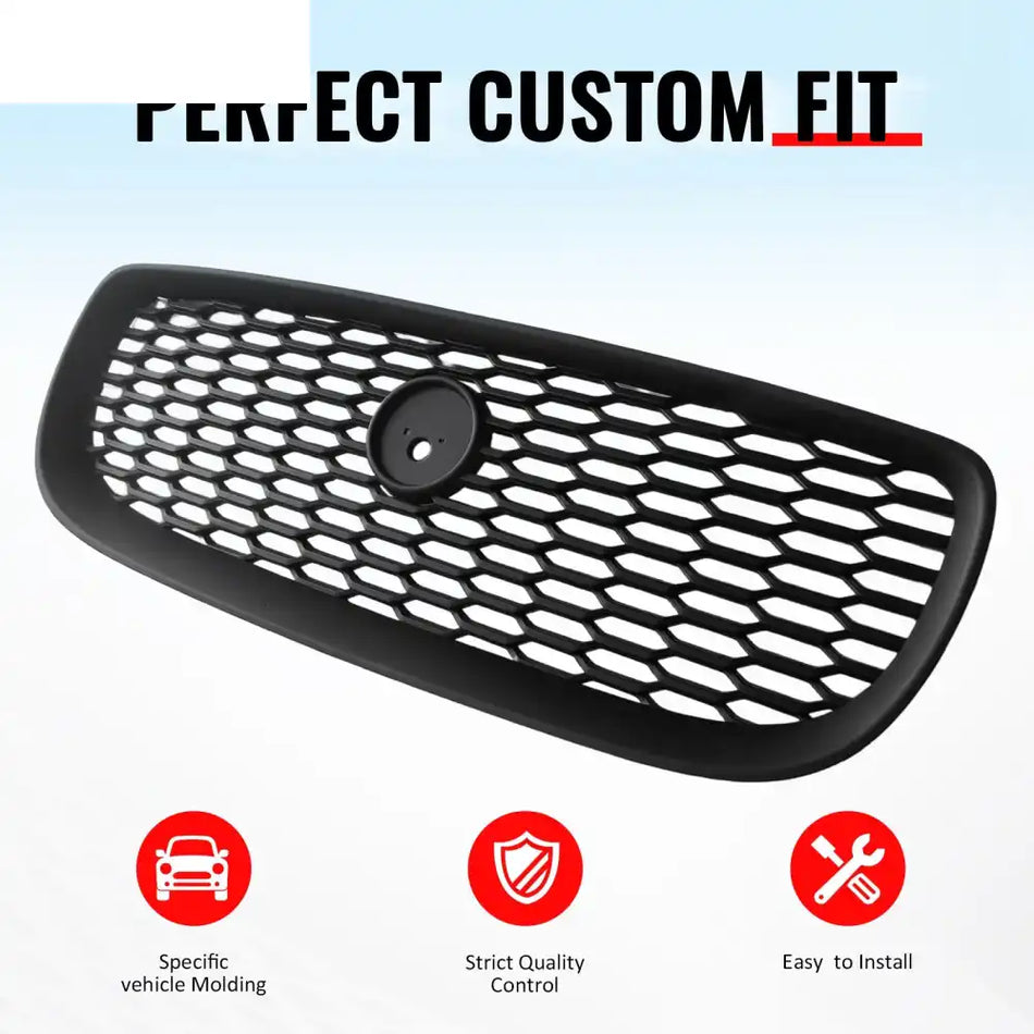 2016-2019 Jaguar XE 2020 Style Front Bumper Upper Grille Replacement Matte Black ABS Matte Black