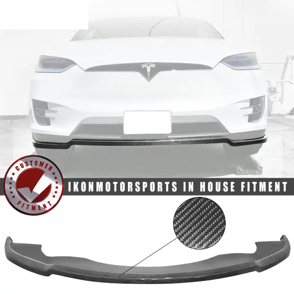2016-2020 Tesla Model X MX Style Front Lip Splitter Carbon Fiber