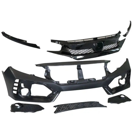 2016-2021 Honda Civic 10th-Gen Type-R Style Front Bumper Conversion