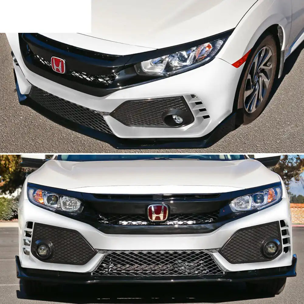 2016-2021 Honda Civic 10th-Gen Type-R Style Front Bumper Conversion