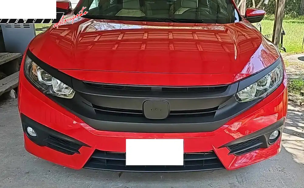 2016-2021 Honda Civic 10th OEM Matte Black Front Bumper Hood Grille