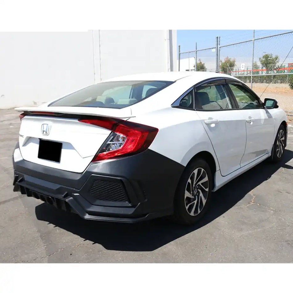 2016-2021 Honda Civic 10th X Gen 4DR Sedan Type R Rear Bumper Cover
